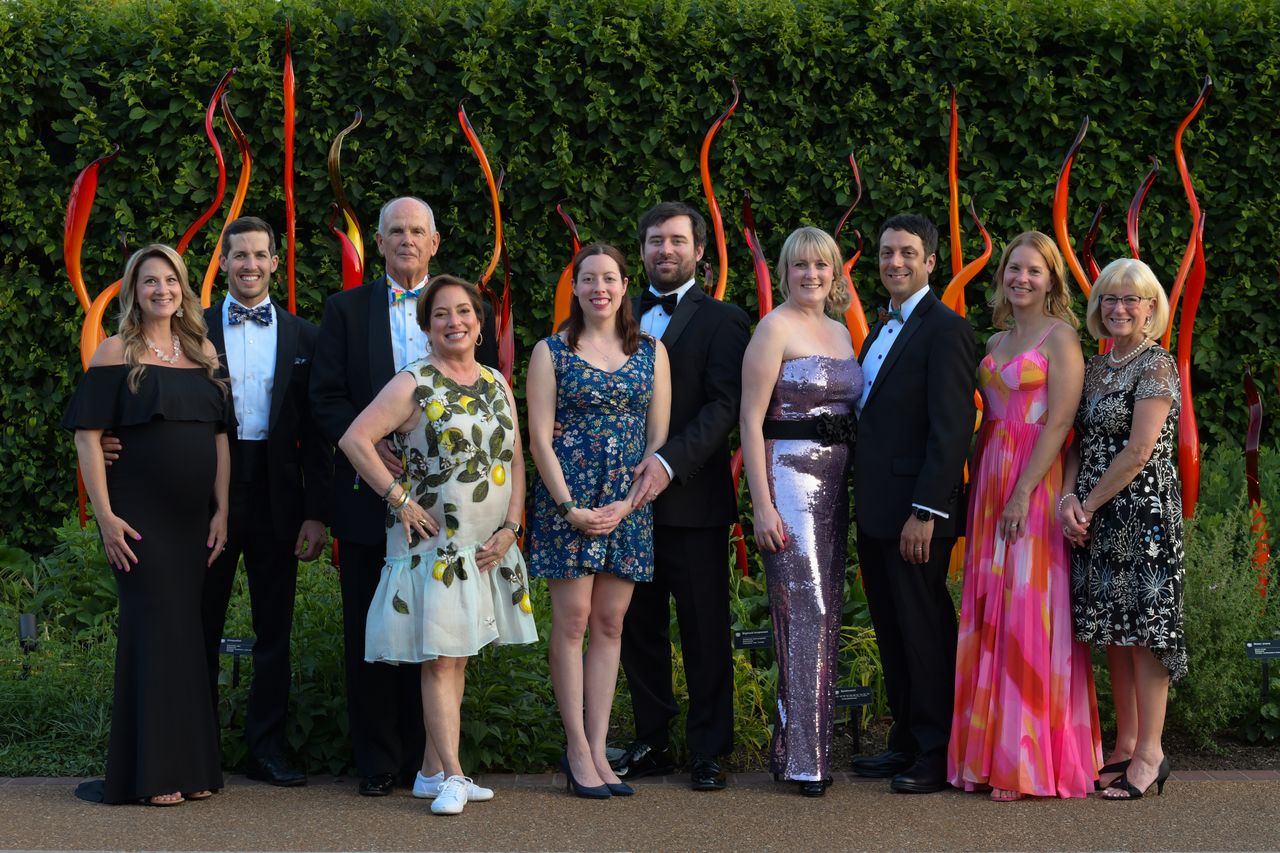 The Bergeses with family and friends.