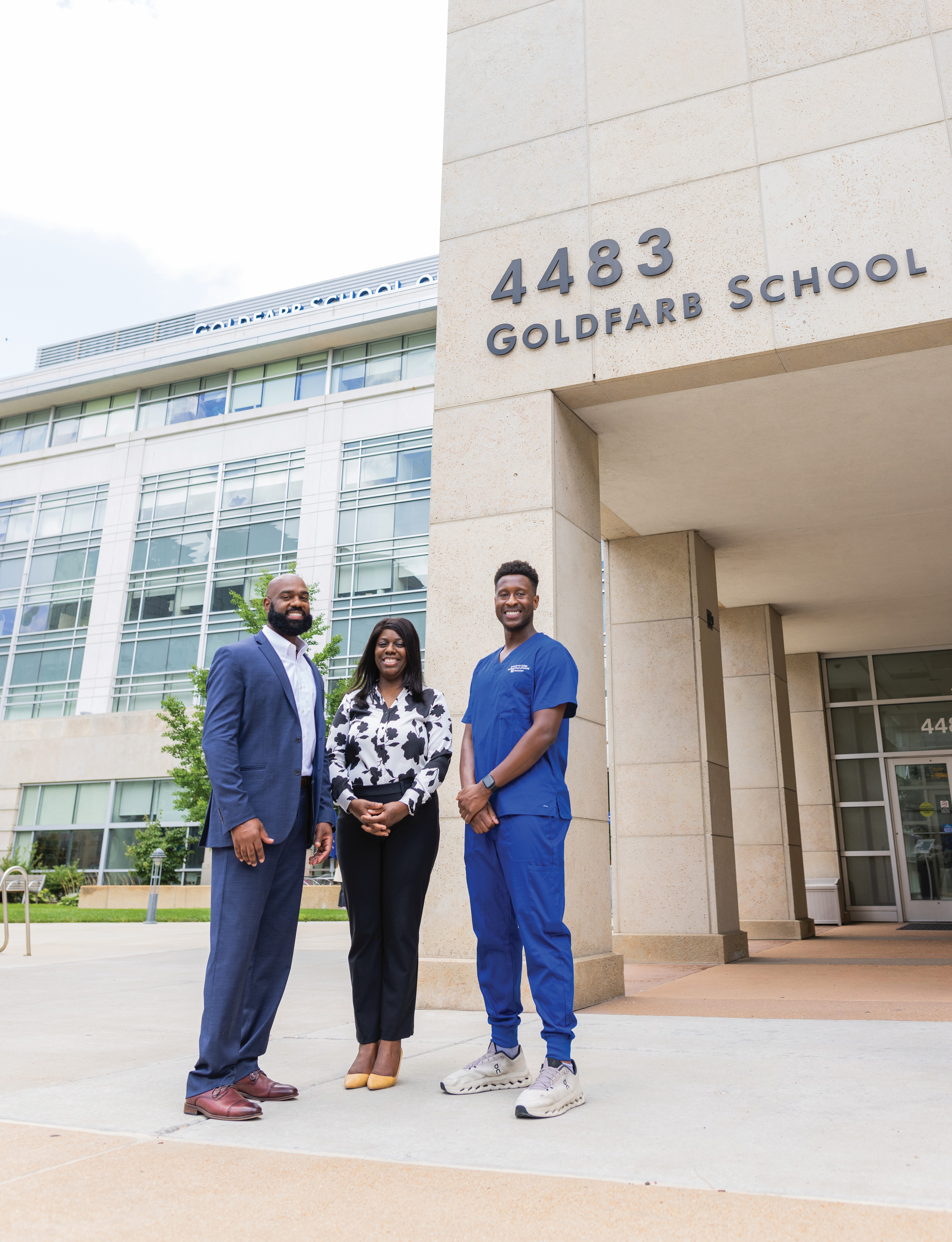 Dr. Steven Player, Misha Hart, and Devin Macklin at Goldfarb