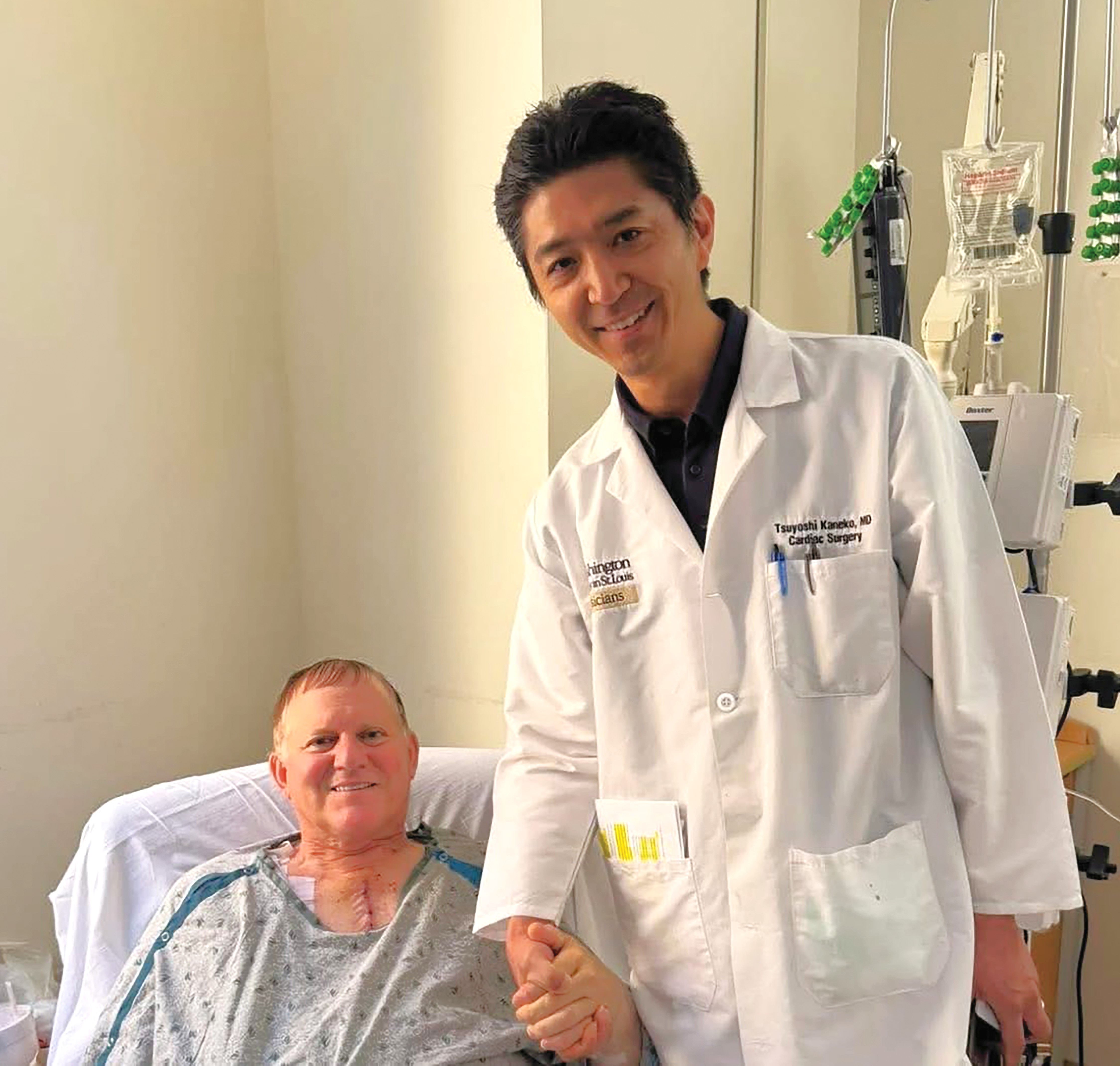 Dr. Kaneko with Pastor Vic following a successful surgery.
