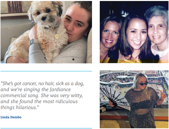Rachel and her dog, Sasha (top left); Rachel with Linda and her “Nan,” Etele Kohn (top right); Rachel at a Beyoncé concert (bottom) Rachel and her dog, Sasha (top left); Rachel with Linda and her “Nan,” Etele Kohn (top right); Rachel at a Beyoncé concert (bottom)
